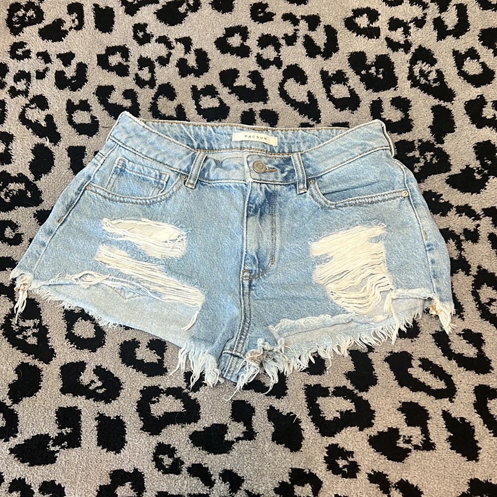 Pacsun high rise festival jean shorts